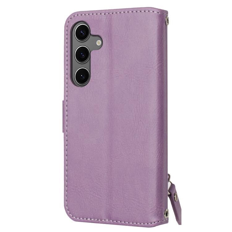 For Samsung Galaxy S25 FE 5G Oil Skin Zipper Wallet Leather Phone Case