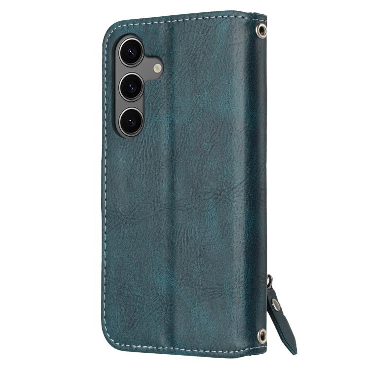 For Samsung Galaxy S25 FE 5G Oil Skin Zipper Wallet Leather Phone Case