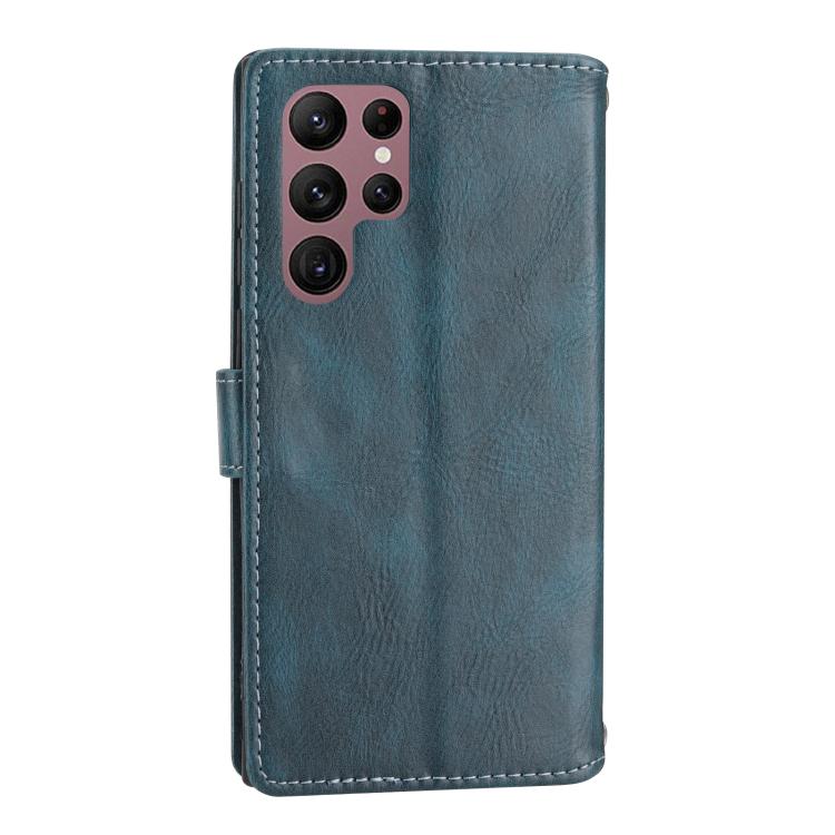 For Samsung Galaxy S26 Ultra 5G Oil Skin Zipper Wallet Leather Phone Case