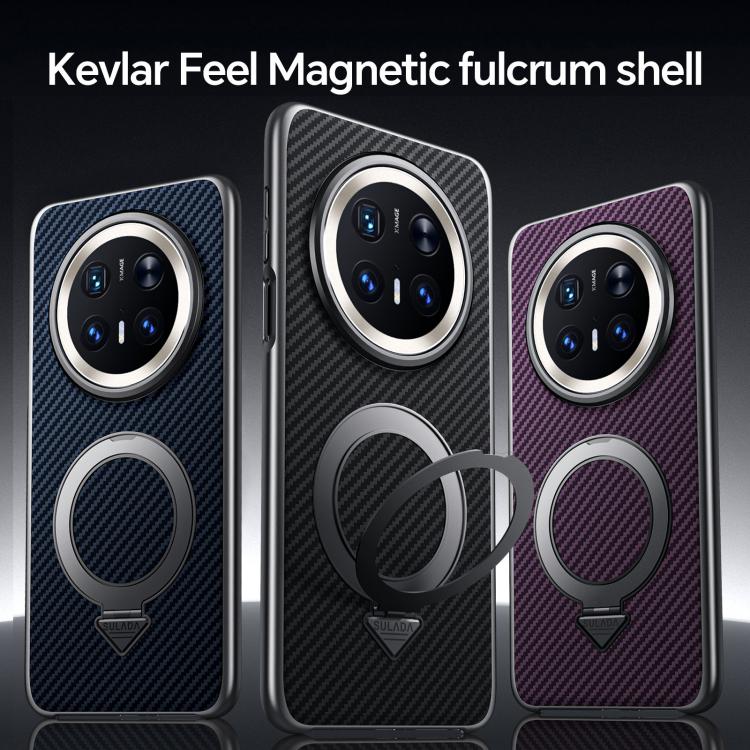 For Huawei Mate 70 SULADA Kevlar Texture MagSafe Magnetic Holder Phone Case