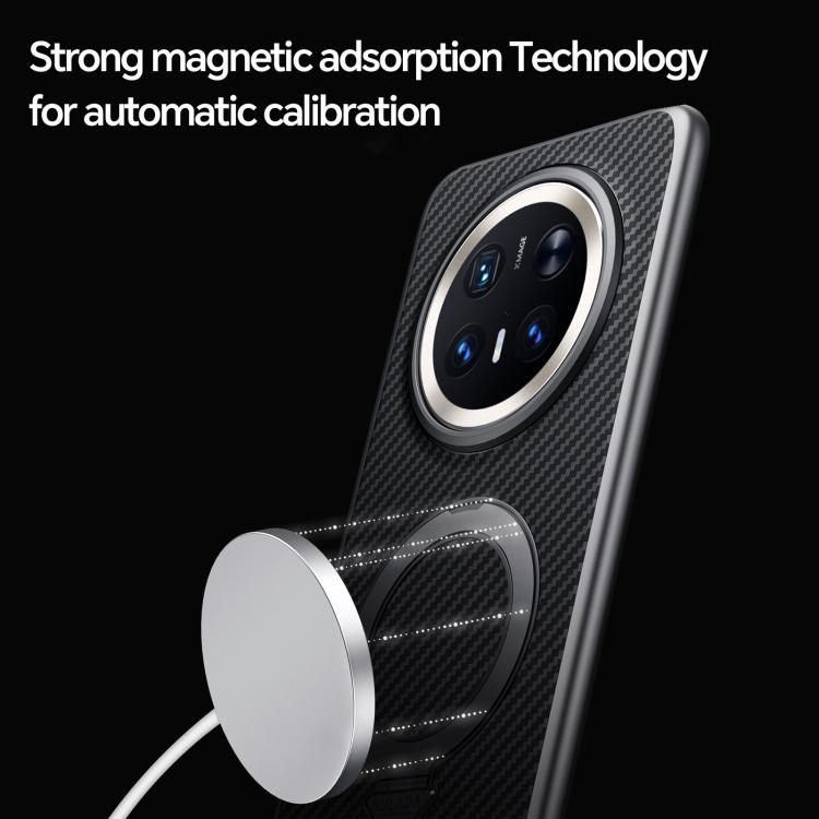 For Huawei Mate 70 SULADA Kevlar Texture MagSafe Magnetic Holder Phone Case