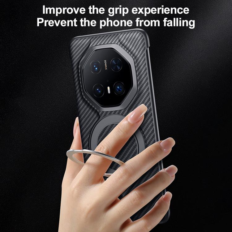 For Huawei Mate 70 RS Ultimate SULADA Kevlar Texture MagSafe Magnetic Holder Phone Case