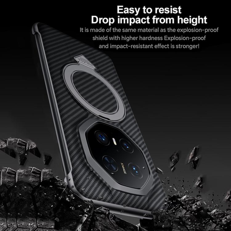 For Huawei Mate 70 RS Ultimate SULADA Kevlar Texture MagSafe Magnetic Holder Phone Case