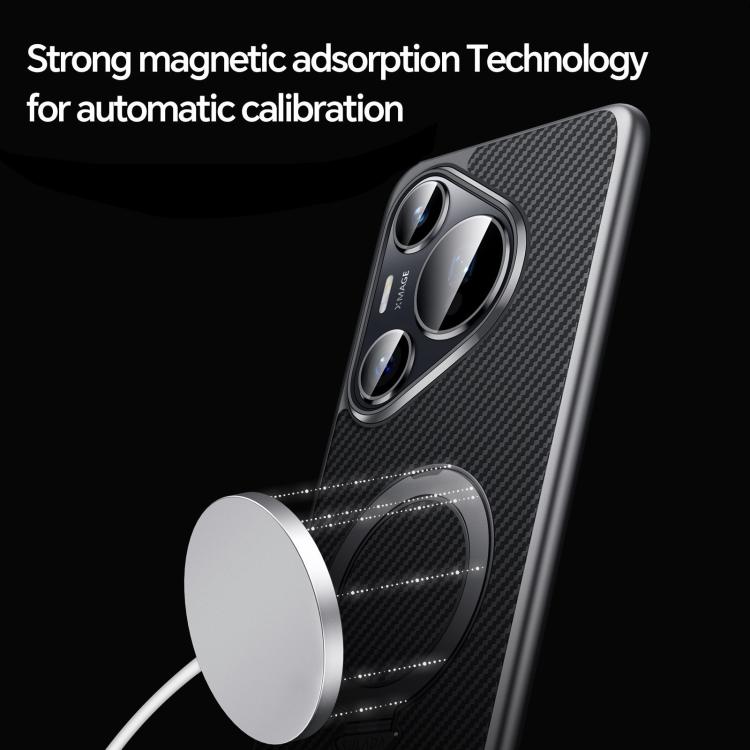 For Huawei Pura 70 Pro SULADA Kevlar Texture MagSafe Magnetic Holder Phone Case