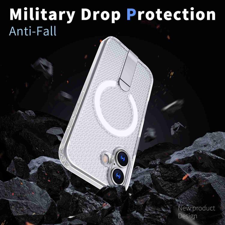 For iPhone 17 Honeycomb Cooling MagSafe Holder Phone Case