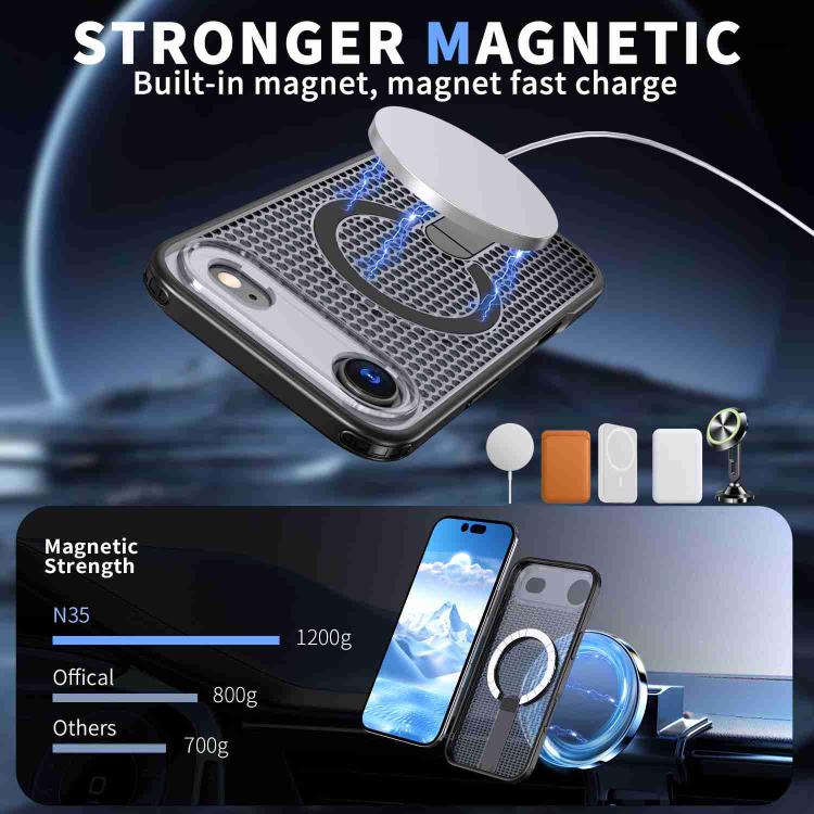 For iPhone Air Honeycomb Cooling MagSafe Holder Phone Case