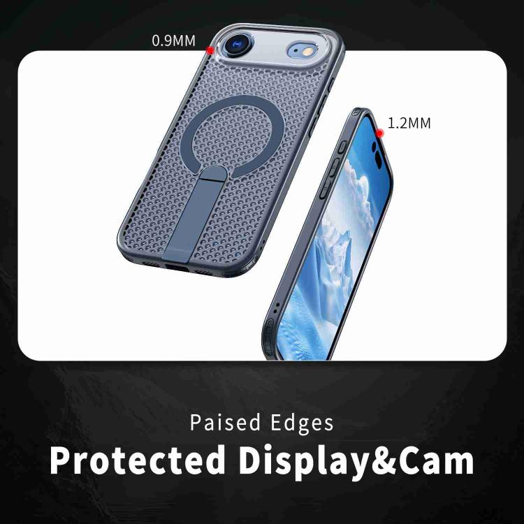 For iPhone Air Honeycomb Cooling MagSafe Holder Phone Case