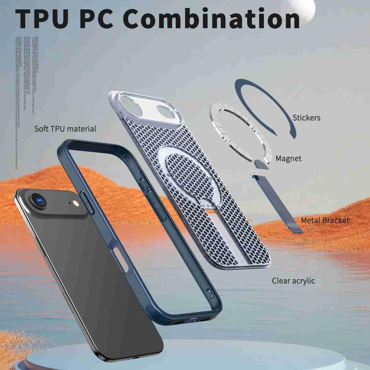 For iPhone Air Honeycomb Cooling MagSafe Holder Phone Case