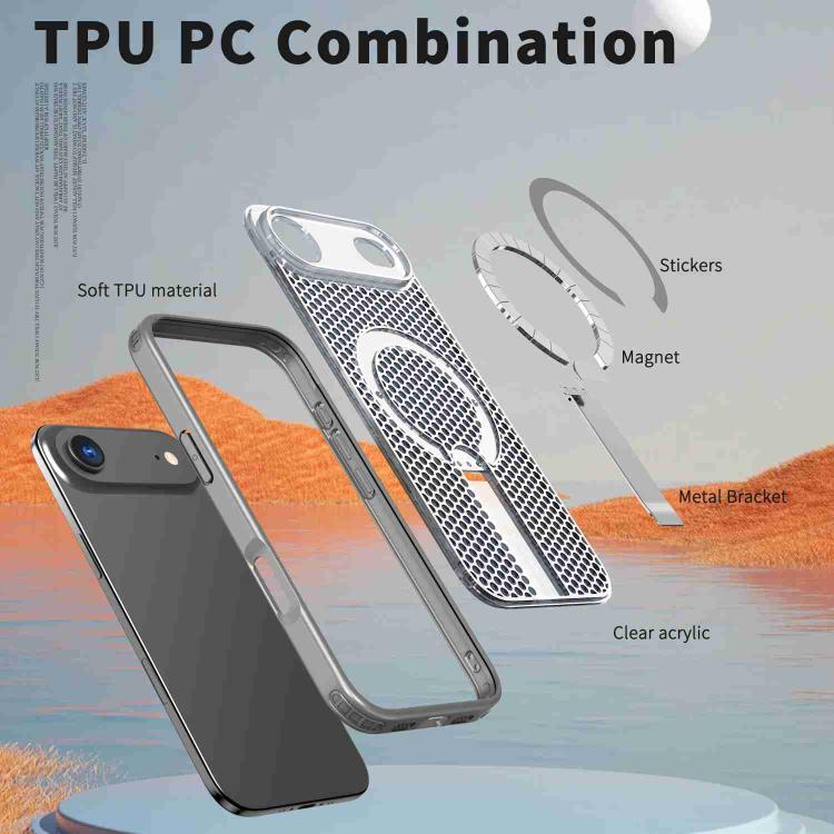 For iPhone Air Honeycomb Cooling MagSafe Holder Phone Case