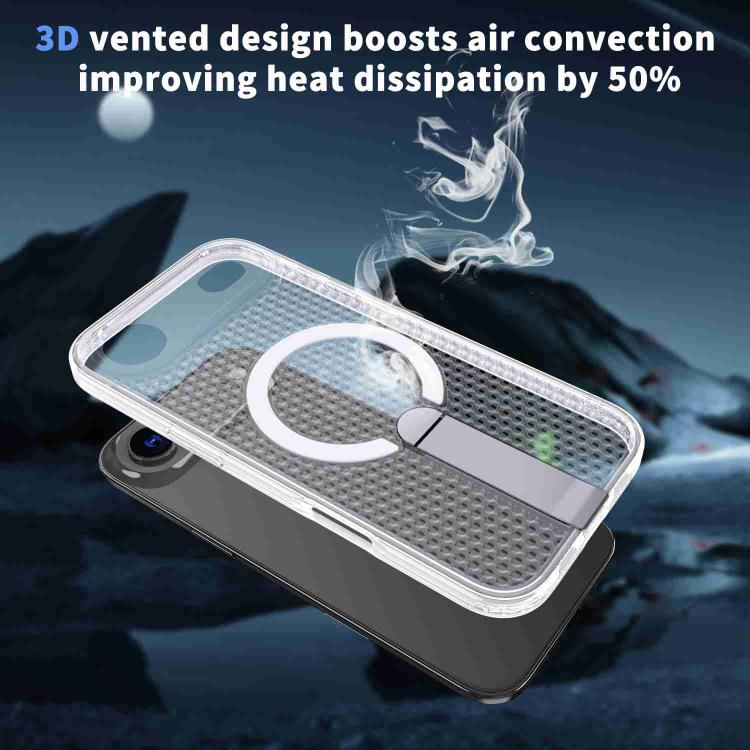 For iPhone Air Honeycomb Cooling MagSafe Holder Phone Case