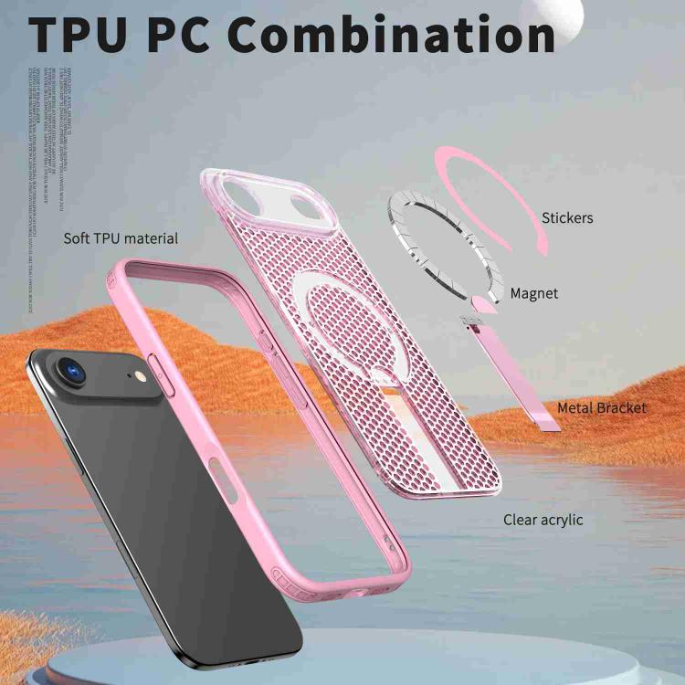 For iPhone Air Honeycomb Cooling MagSafe Holder Phone Case