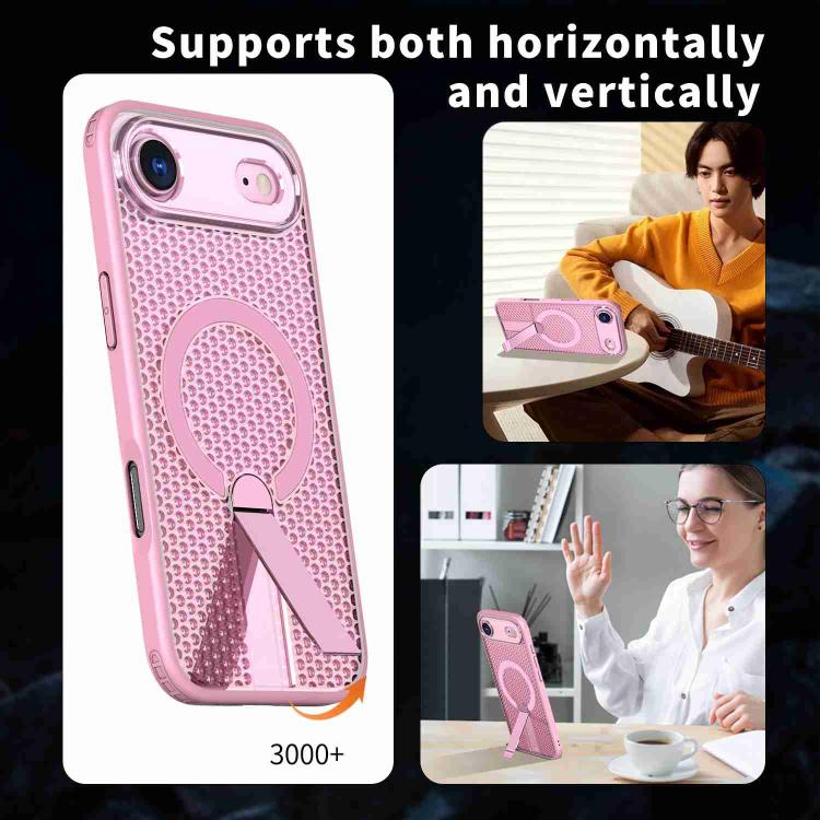 For iPhone Air Honeycomb Cooling MagSafe Holder Phone Case
