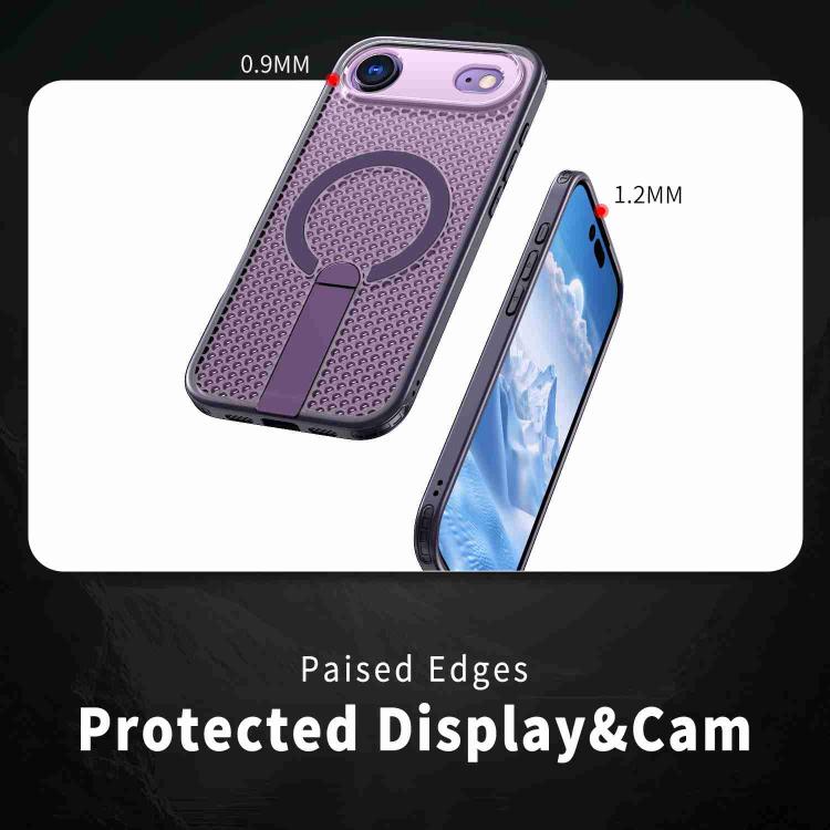 For iPhone Air Honeycomb Cooling MagSafe Holder Phone Case