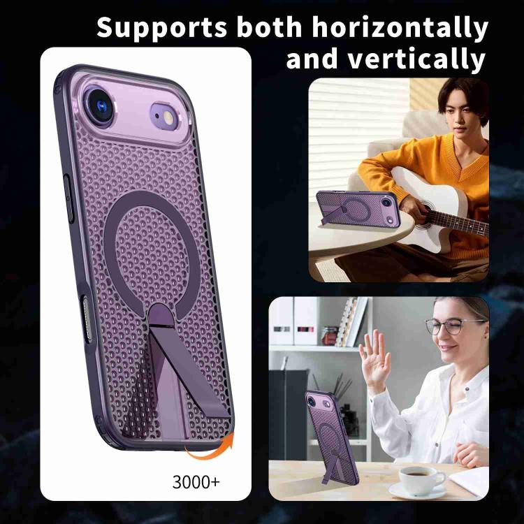 For iPhone Air Honeycomb Cooling MagSafe Holder Phone Case