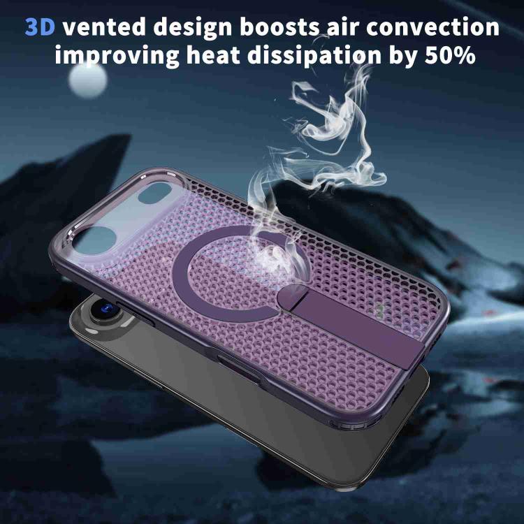 For iPhone Air Honeycomb Cooling MagSafe Holder Phone Case