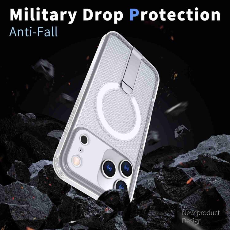 For iPhone 17 Pro Max Honeycomb Cooling MagSafe Holder Phone Case