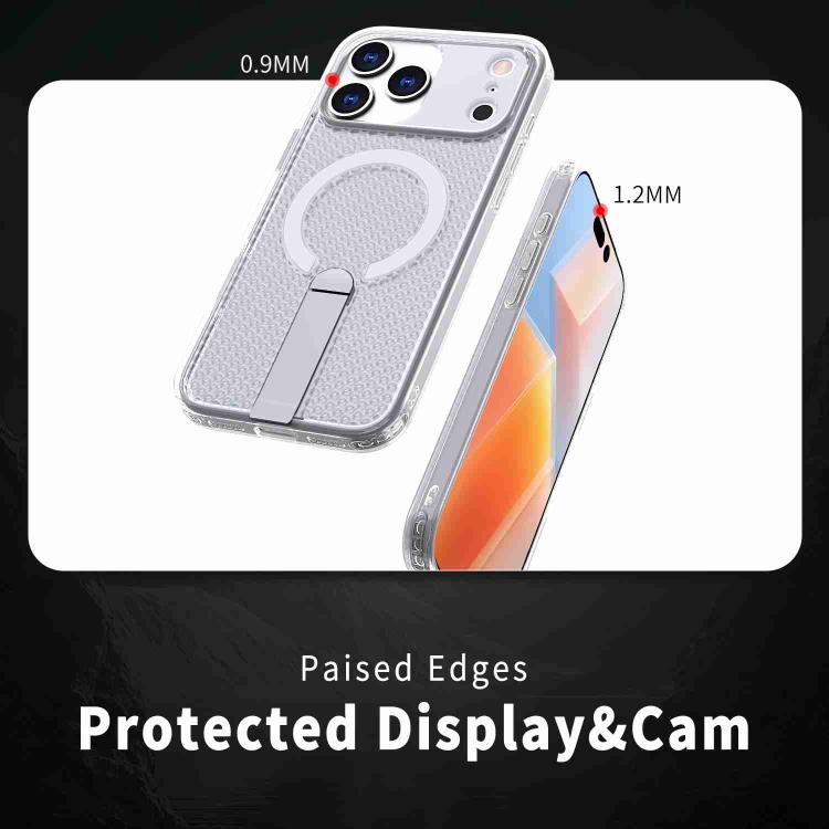 For iPhone 17 Pro Honeycomb Cooling MagSafe Holder Phone Case