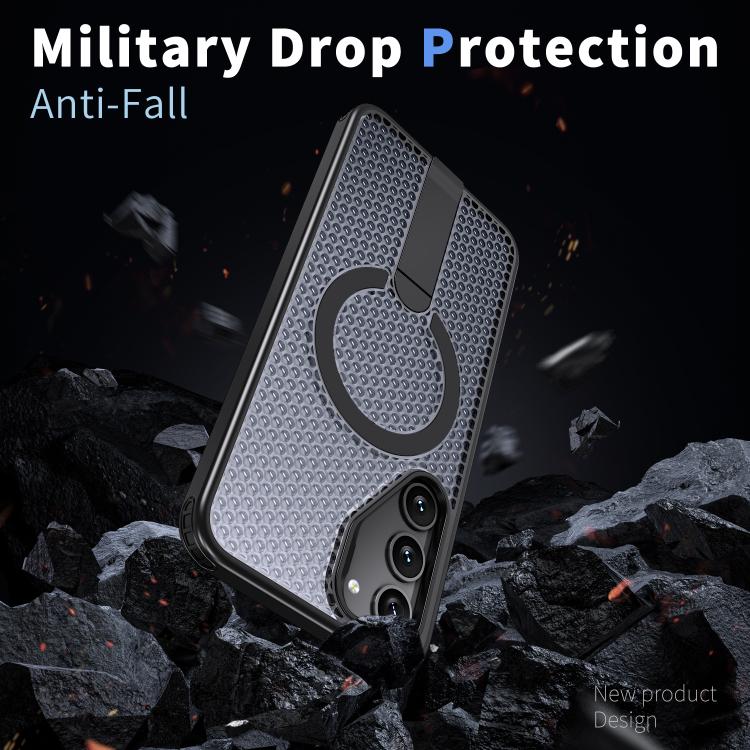 For Samsung Galaxy S23+ 5G Honeycomb Cooling MagSafe Holder Phone Case
