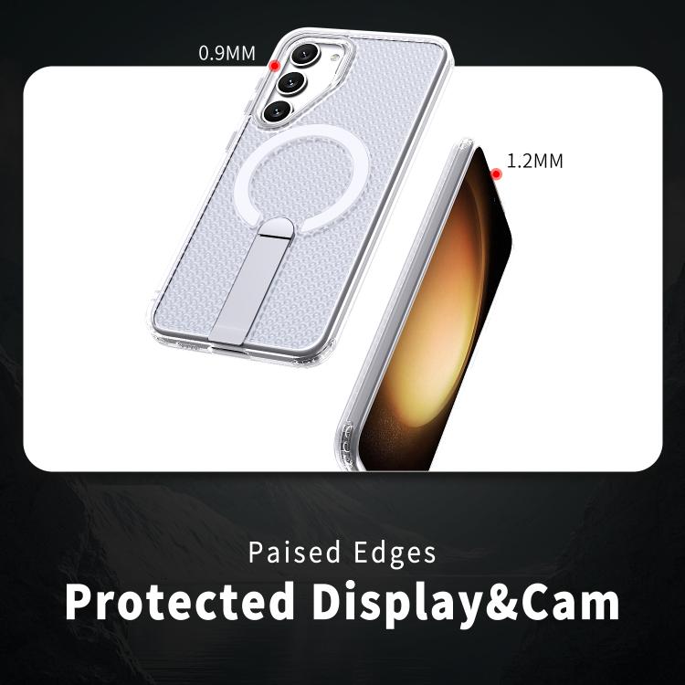 For Samsung Galaxy S23+ 5G Honeycomb Cooling MagSafe Holder Phone Case