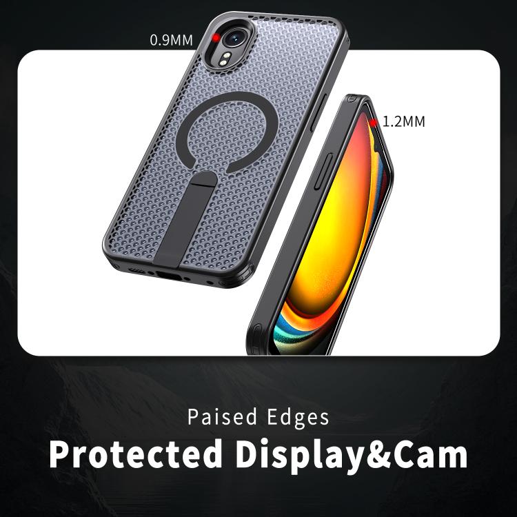 For Samsung Galaxy Xcover7 Honeycomb Cooling MagSafe Holder Phone Case