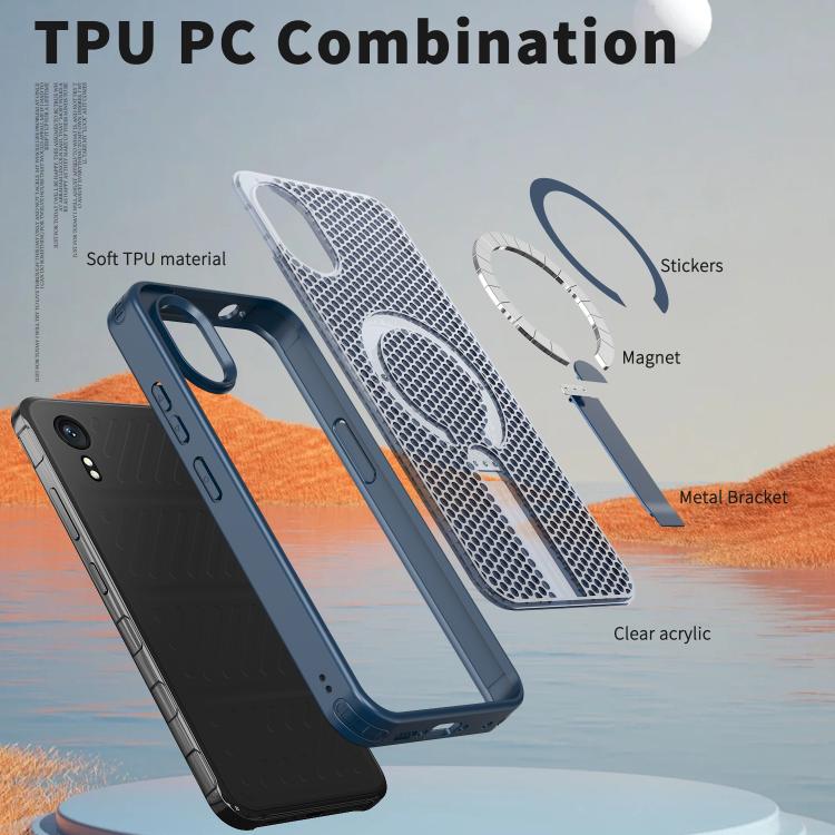 For Samsung Galaxy Xcover7 Honeycomb Cooling MagSafe Holder Phone Case