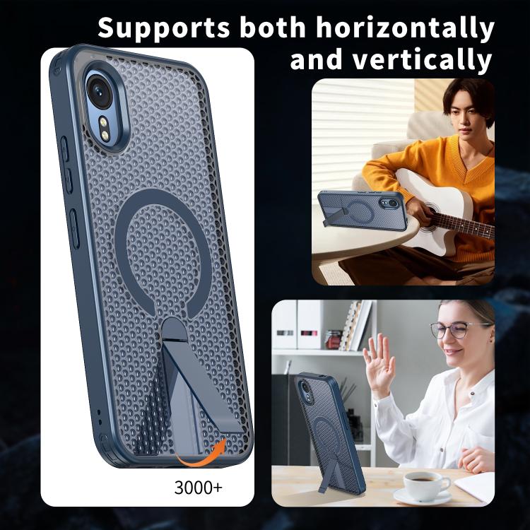 For Samsung Galaxy Xcover7 Honeycomb Cooling MagSafe Holder Phone Case