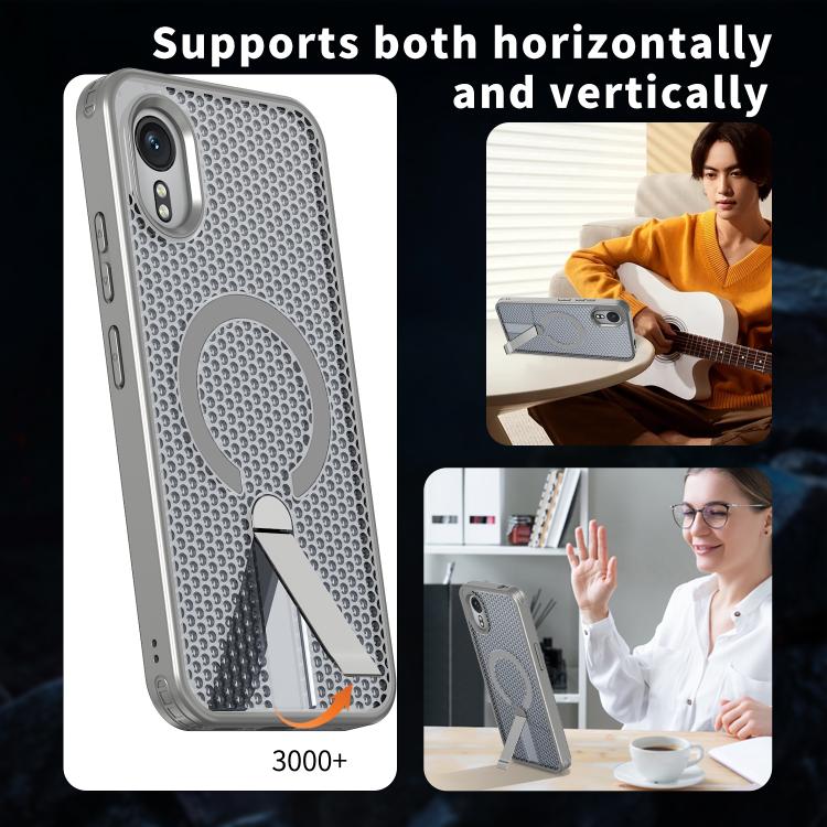 For Samsung Galaxy Xcover7 Honeycomb Cooling MagSafe Holder Phone Case