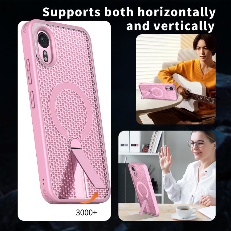 For Samsung Galaxy Xcover7 Honeycomb Cooling MagSafe Holder Phone Case