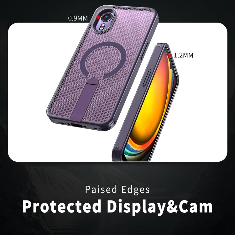 For Samsung Galaxy Xcover7 Honeycomb Cooling MagSafe Holder Phone Case