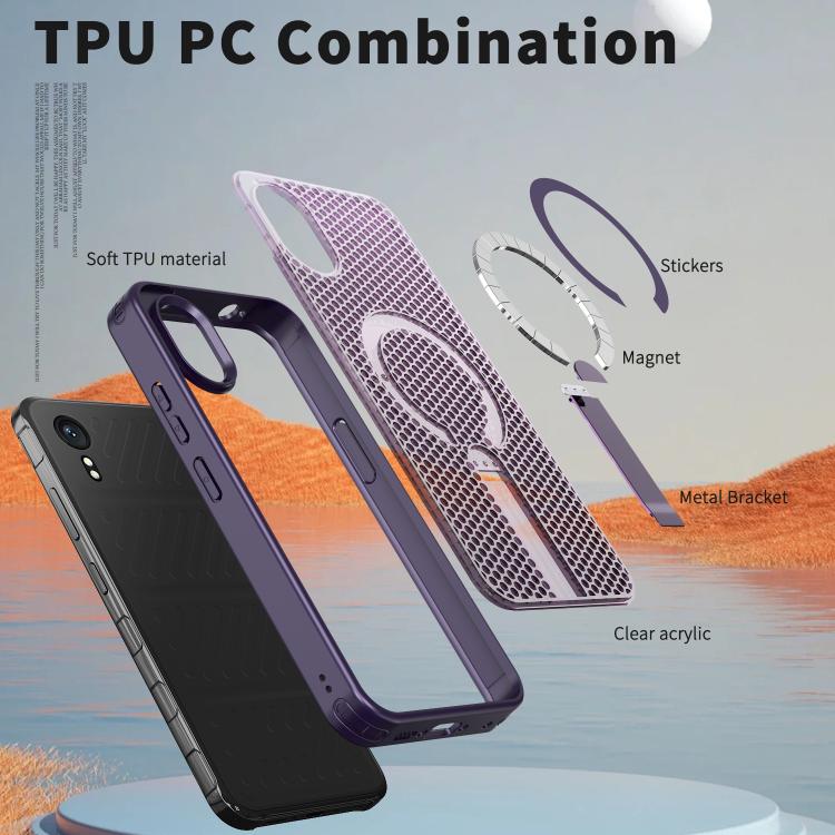For Samsung Galaxy Xcover7 Honeycomb Cooling MagSafe Holder Phone Case