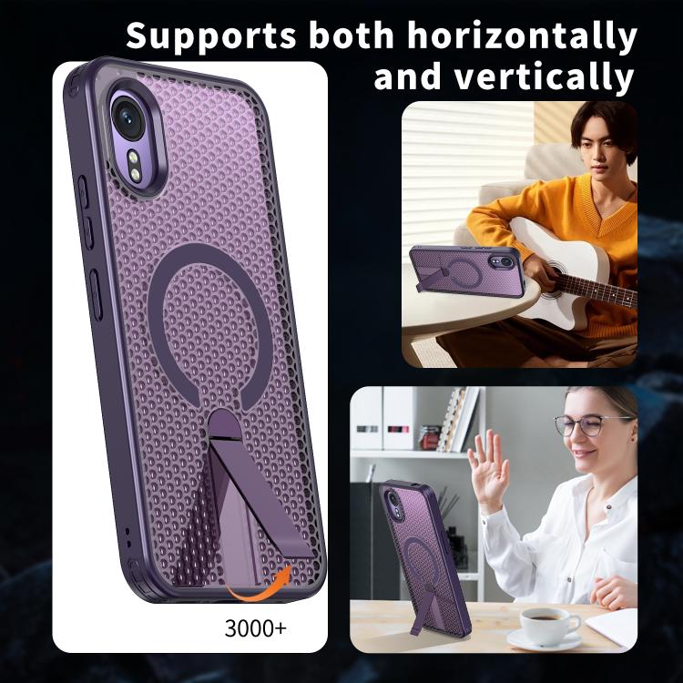 For Samsung Galaxy Xcover7 Honeycomb Cooling MagSafe Holder Phone Case