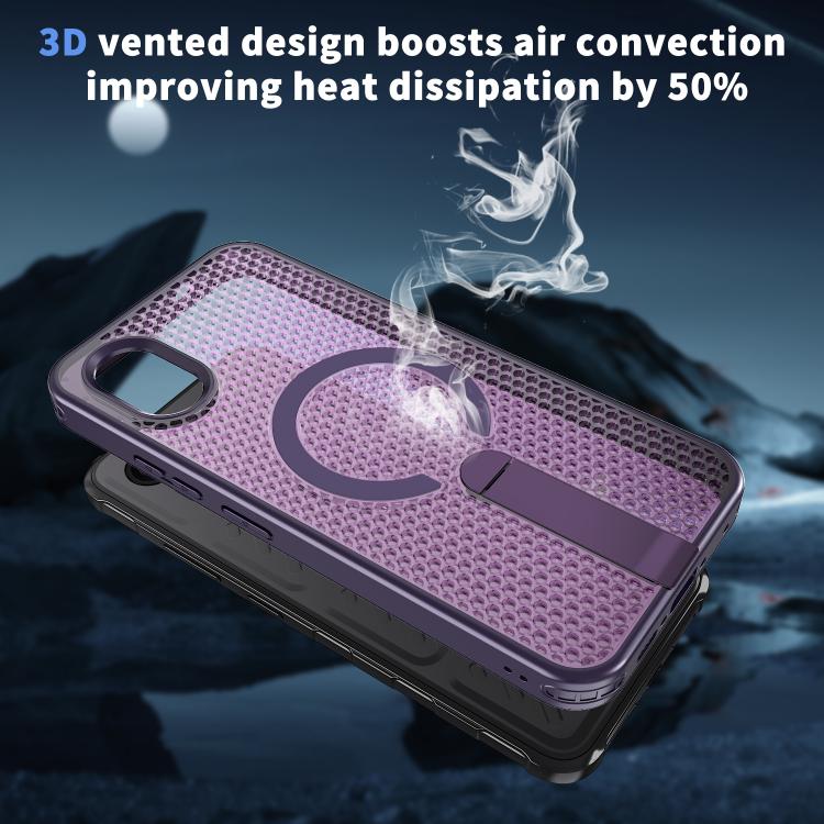 For Samsung Galaxy Xcover7 Honeycomb Cooling MagSafe Holder Phone Case
