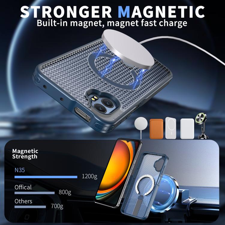For Samsung Galaxy Xcover7 Pro Honeycomb Cooling MagSafe Holder Phone Case