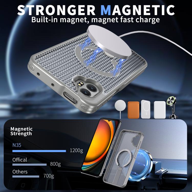 For Samsung Galaxy Xcover7 Pro Honeycomb Cooling MagSafe Holder Phone Case