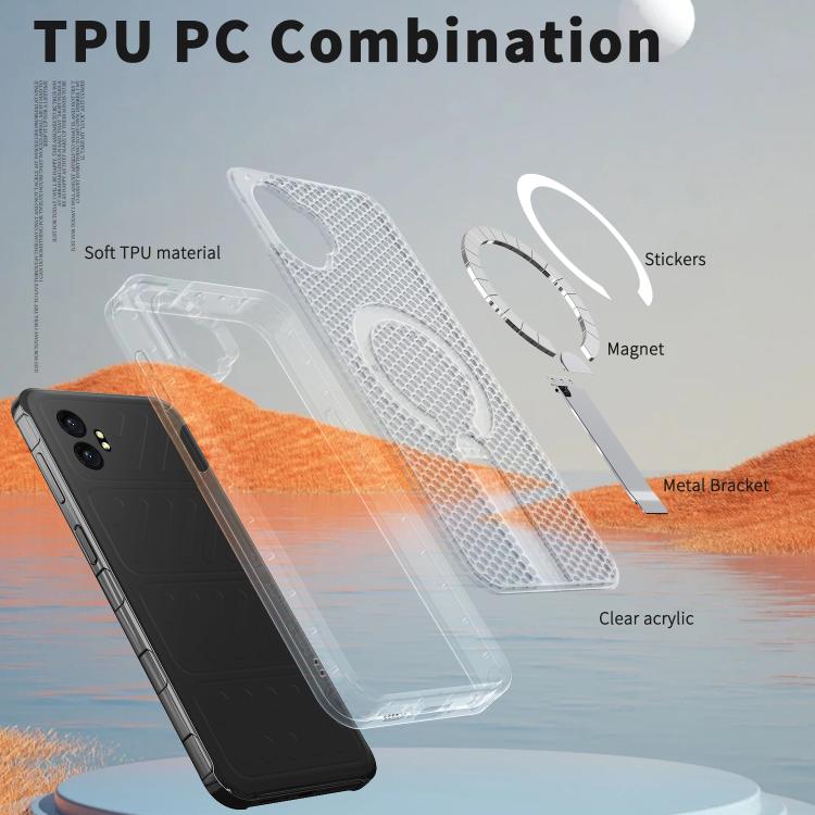 For Samsung Galaxy Xcover7 Pro Honeycomb Cooling MagSafe Holder Phone Case