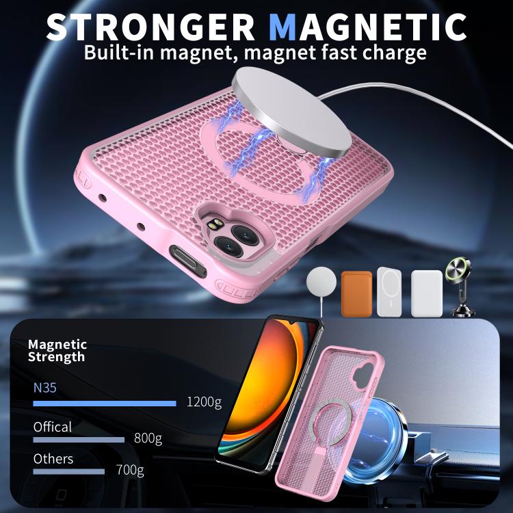 For Samsung Galaxy Xcover7 Pro Honeycomb Cooling MagSafe Holder Phone Case
