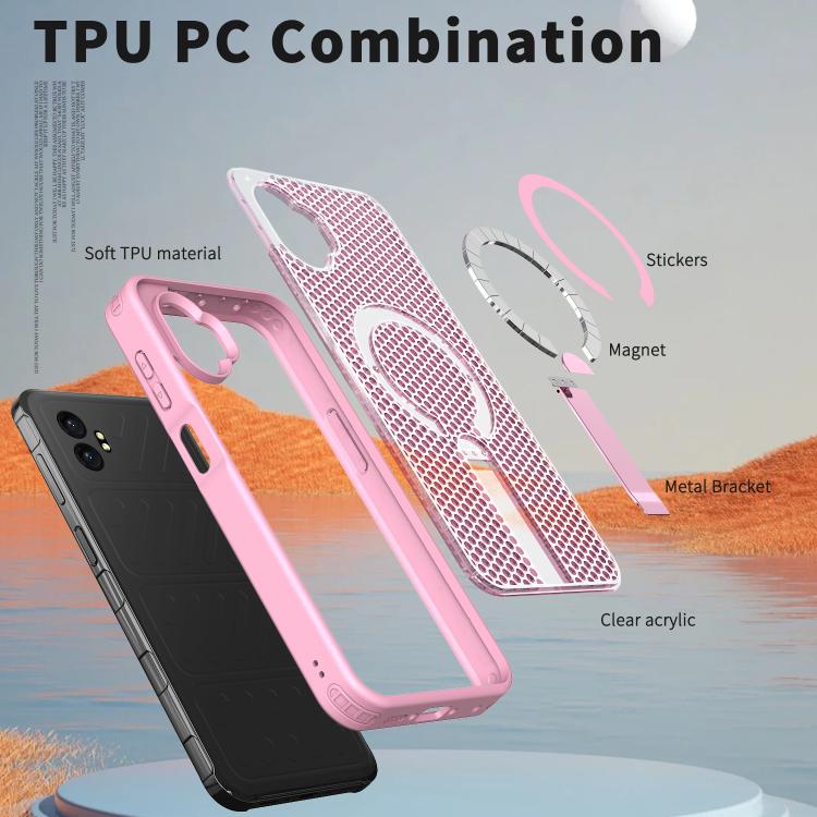For Samsung Galaxy Xcover7 Pro Honeycomb Cooling MagSafe Holder Phone Case