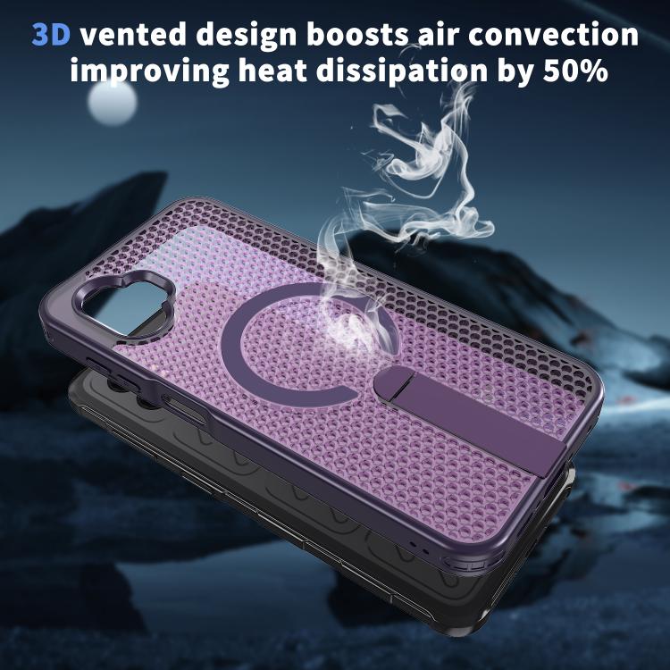 For Samsung Galaxy Xcover7 Pro Honeycomb Cooling MagSafe Holder Phone Case