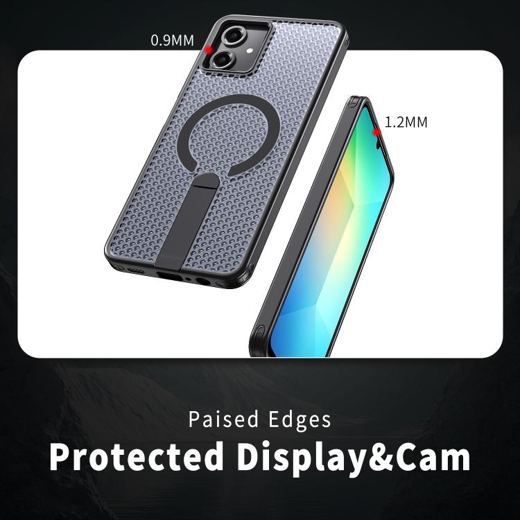 For Samsung Galaxy A06 5G / 4G Honeycomb Cooling MagSafe Holder Phone Case