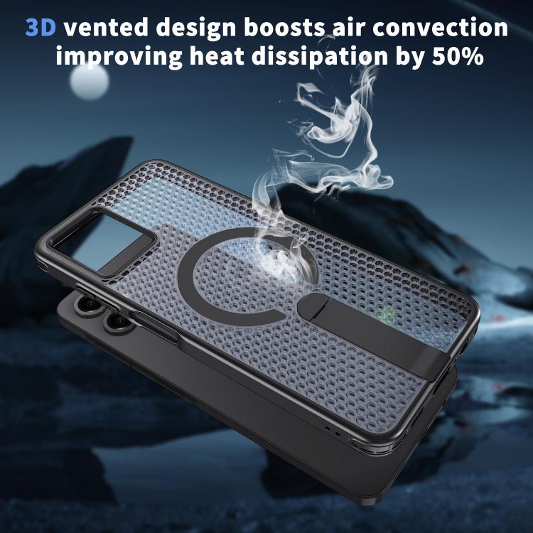 For Samsung Galaxy A06 5G / 4G Honeycomb Cooling MagSafe Holder Phone Case