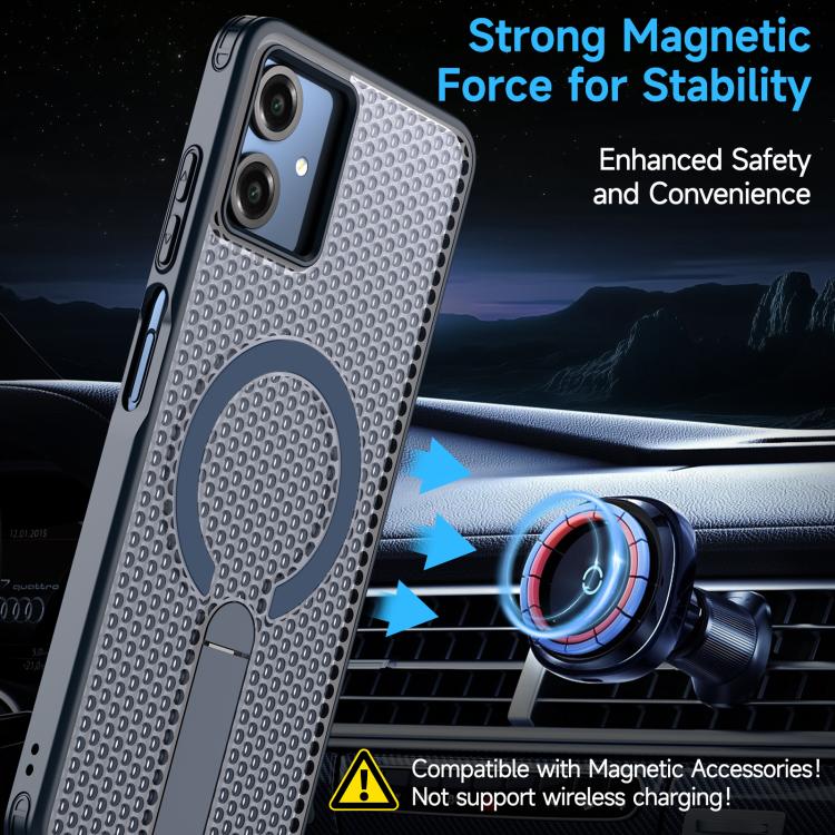 For Samsung Galaxy A06 5G / 4G Honeycomb Cooling MagSafe Holder Phone Case