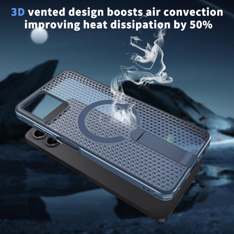 For Samsung Galaxy A06 5G / 4G Honeycomb Cooling MagSafe Holder Phone Case