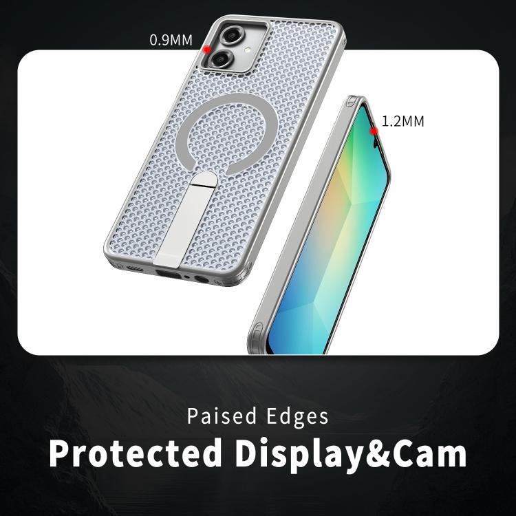 For Samsung Galaxy A06 5G / 4G Honeycomb Cooling MagSafe Holder Phone Case