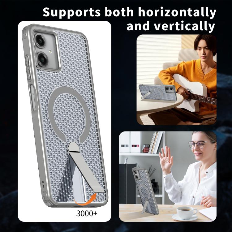 For Samsung Galaxy A06 5G / 4G Honeycomb Cooling MagSafe Holder Phone Case