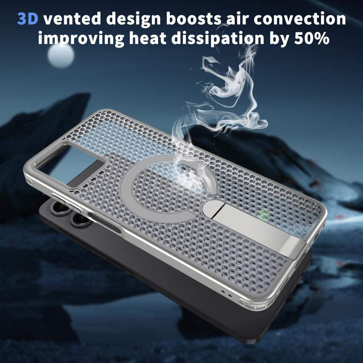 For Samsung Galaxy A06 5G / 4G Honeycomb Cooling MagSafe Holder Phone Case