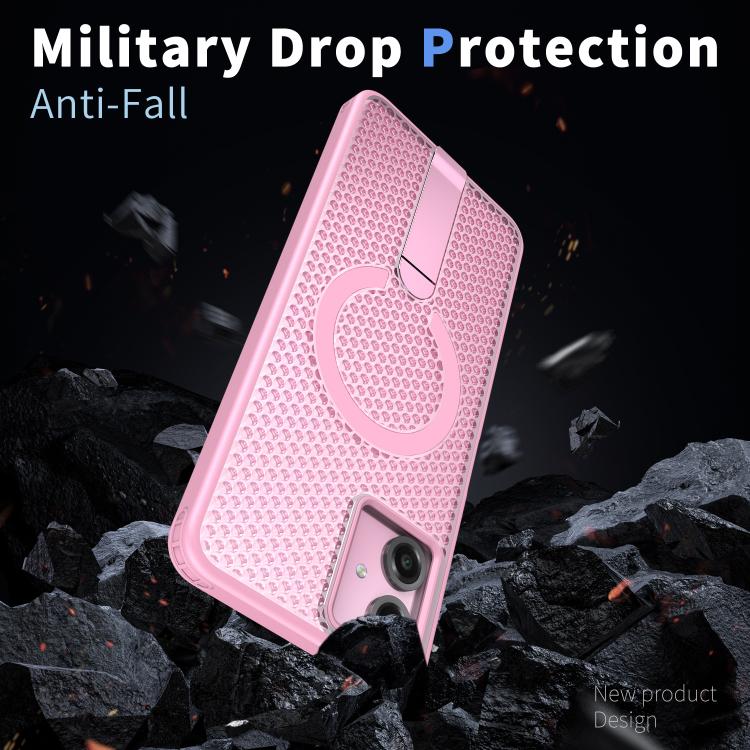 For Samsung Galaxy A06 5G / 4G Honeycomb Cooling MagSafe Holder Phone Case