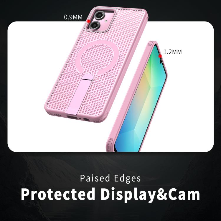 For Samsung Galaxy A06 5G / 4G Honeycomb Cooling MagSafe Holder Phone Case