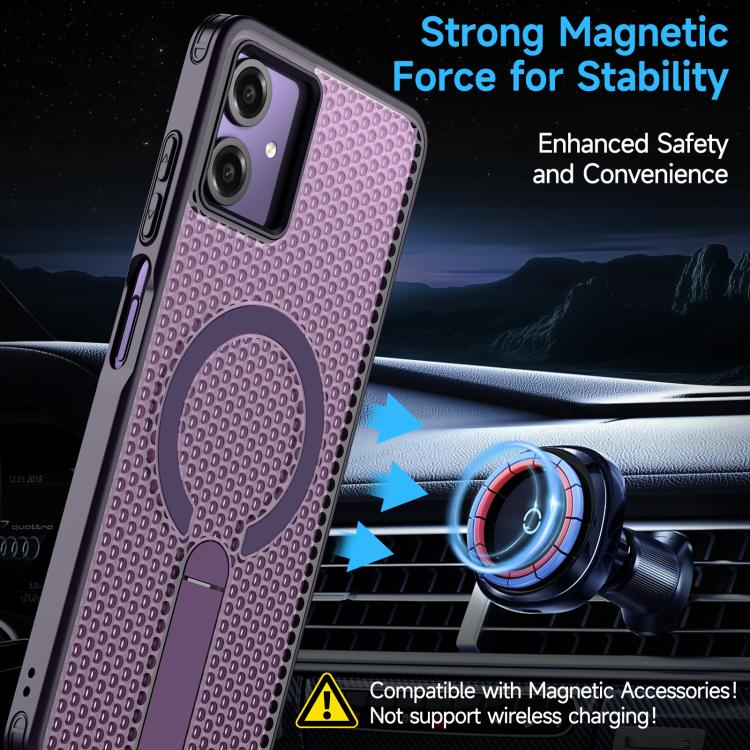 For Samsung Galaxy A06 5G / 4G Honeycomb Cooling MagSafe Holder Phone Case
