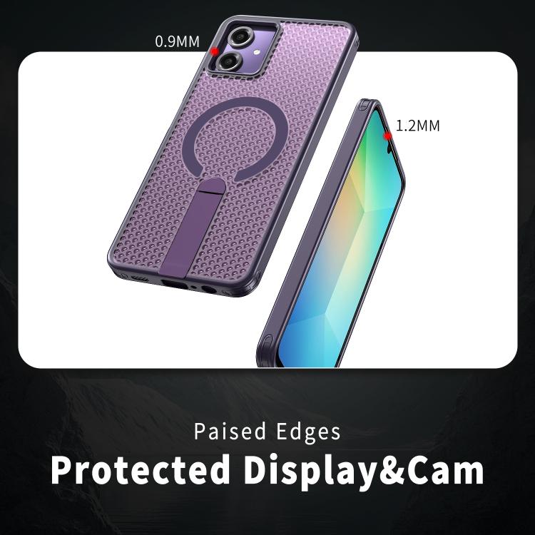 For Samsung Galaxy A06 5G / 4G Honeycomb Cooling MagSafe Holder Phone Case