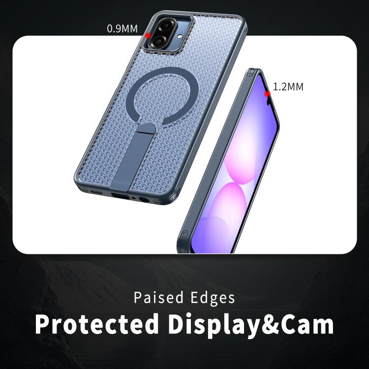 For Samsung Galaxy A07 4G Honeycomb Cooling MagSafe Holder Phone Case